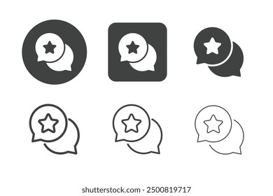 Marca de chat de varios iconos de la serie de estilo. Para el diseño de marketing de Sitio web, logotipo, App, Plantilla, ui, etc. Ilustración vectorial.