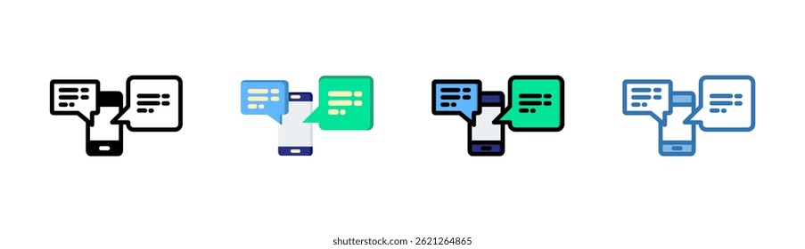 Elemento de icono de marketing de chat para diseño