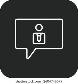 Chat Meeting icon with black filled line style. communication, message, speech, bubble, talk, discussion, speak. Vector illustration
