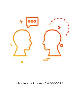 chat men talking icon vector design