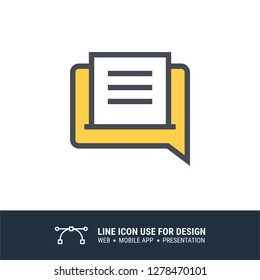 chat message attach document vector illustration
