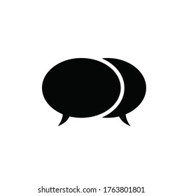 chat message bubble callout black filling elegant icon vector