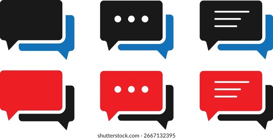 ícone de bolha de mensagem de chat ilustração de vetor de design de comunicação moderna,
