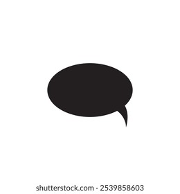 Chat message bubble icon silhouette vector illustration design.