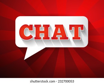 CHAT Message bubble, promotional background