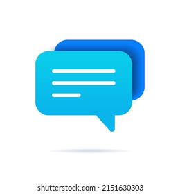 Chat Message Bubble Vector Icon. Communication Icon. Talk Bubble, Dialog. Web Icon. Online Communication. Conversation, SMS, Notification, Group Chat. Chatting Symbol.