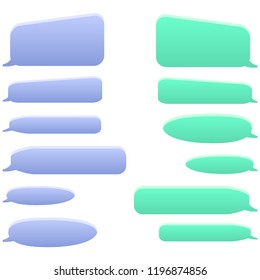 Chat Message Bubbles with Glass-like appearance