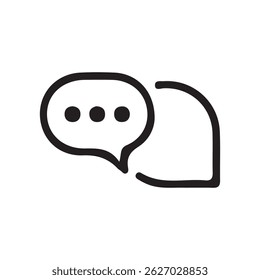 Chat Message Bubbles Vector Icon. Comment, Text, icon vector isolated on background.illustration EPS 10