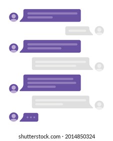 Chat message bubbles without text