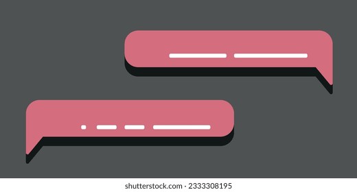 Mensaje de conversación. Comunicación con la gente. Imagen vectorial de un mensaje.