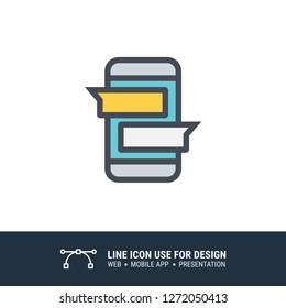 chat message conversation dialogue icon vector illustration