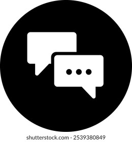 Chat Message, Feedback, Speech Bubble Button Vector Icon