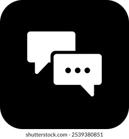 Chat Message, Feedback, Speech Bubble Button Vector Icon