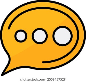 Chat message Filled Icon Style Design