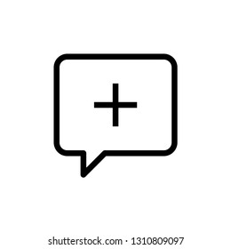 Chat message icon. Comment sign