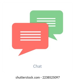 Chat and Message icon concept