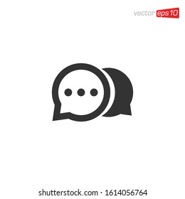 Chat Message Icon Design Vector