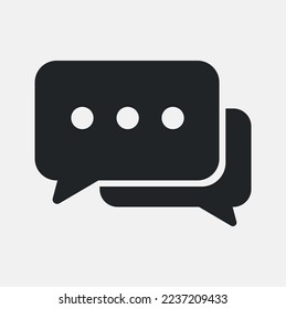 Chat message icon design. Vector icon. 10 EPS.