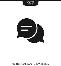 Chat Message Icon Design Vector