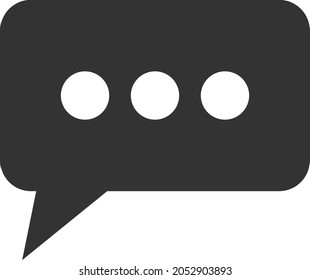 Chat message icon with flat style. Isolated vector chat message icon illustrations, simple style.