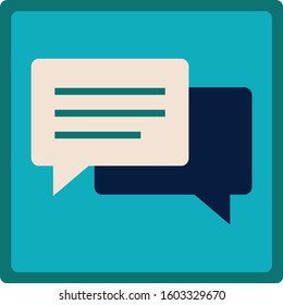 Chat or message icon for infographic and design use