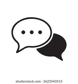 Chat message icon or logo isolated sign symbol.Comment icon speech bubble symbol. vector illustration eps 10