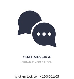 chat message icon on white background. Simple element illustration from Communications concept. chat message icon symbol design.