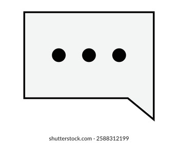chat message icon set, Chat speech bubble, Social media message. Vector illustration.