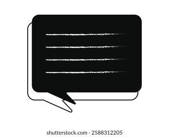 chat message icon set, Chat speech bubble, Social media message. Vector illustration.