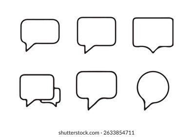 chat message icon. Social media message..Minimal Set of Chat Bubble Line Icons. vector illustration eps 10