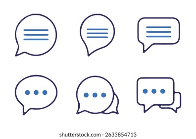 chat message icon. Social media message..Minimal Set of Chat Bubble Line Icons. vector illustration eps 10