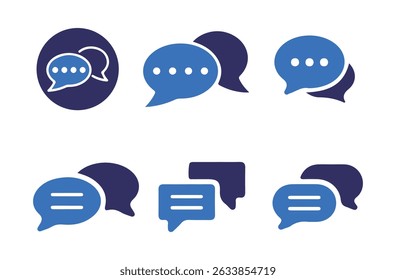 chat message icon. Social media message..Minimal Set of Chat Bubble Line Icons. vector illustration eps 10
