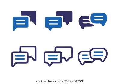 chat message icon. Social media message..Minimal Set of Chat Bubble Line Icons. vector illustration eps 10