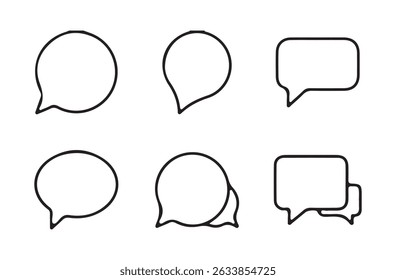 chat message icon. Social media message..Minimal Set of Chat Bubble Line Icons. vector illustration eps 10