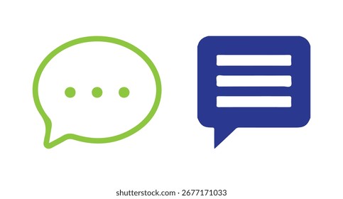 Chat message icon. speaking line and glyph solid icons. symbol vector illustration eps 10