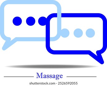 Chat message icon, chat speech bubble, social media message. Vector illustration with color.