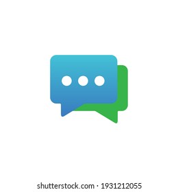 Chat Message icon, Talk bubble speech logo, Chat on line symbol, app Chat Messaging business concept, Vector illustration