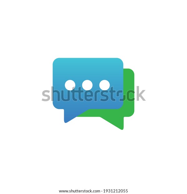 Chat\
Message icon, Talk bubble speech logo, Chat on line symbol, app\
Chat Messaging business concept, Vector\
illustration