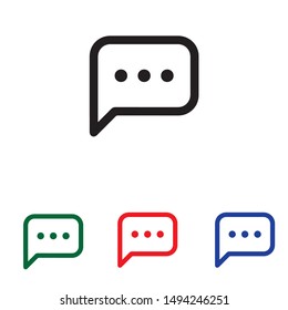 chat message icon vector illustration