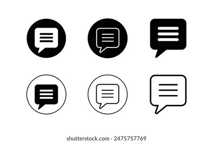 Chat or message icon vector illustration. Communication sign