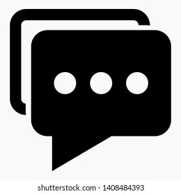 Chat message isolated minimal single flat linear icon for application and info-graphic. Commercial line vector icon for websites and mobile minimalistic flat design.