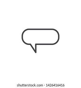 Chat message line icon. linear style sign for mobile concept and web design. Speech bubble outline vector icon. Conversation symbol, logo illustration. Vector graphics