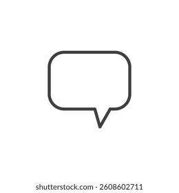 Chat message line icon. linear style sign for mobile concept and web design. A speech bubble outline vector icon. Online conversation symbol, logo illustration. Vector graphics