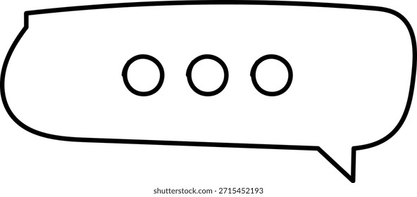 Symbolsatz für Chat-Meldungszeile. Sprechblase, Dialog, Chatbox, Meldungsbox Talk chat dünne Dialogsymbole. Ballon doodle Stil des Denkzeichens Symbol. Comicwolke für Sprachnachrichten.