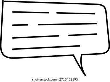 Conjunto De Ícones De Linha De Mensagem De Chat. Balão de Fala, Caixa de Diálogo, Caixa de Bate-papo, Caixa de mensagem Converse bate-papo símbolos de diálogo fino. Balão doodle estilo de símbolo de sinal de pensamento. Nuvem cômica de mensagens de voz.