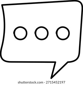 Symbolsatz für Chat-Meldungszeile. Sprechblase, Dialog, Chatbox, Meldungsbox Talk chat dünne Dialogsymbole. Ballon doodle Stil des Denkzeichens Symbol. Comicwolke für Sprachnachrichten.