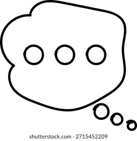 Conjunto De Ícones De Linha De Mensagem De Chat. Balão de Fala, Caixa de Diálogo, Caixa de Bate-papo, Caixa de mensagem Converse bate-papo símbolos de diálogo fino. Balão doodle estilo de símbolo de sinal de pensamento. Nuvem cômica de mensagens de voz.