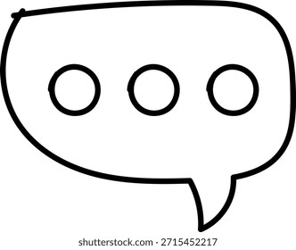 Conjunto De Ícones De Linha De Mensagem De Chat. Balão de Fala, Caixa de Diálogo, Caixa de Bate-papo, Caixa de mensagem Converse bate-papo símbolos de diálogo fino. Balão doodle estilo de símbolo de sinal de pensamento. Nuvem cômica de mensagens de voz.