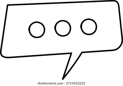 Conjunto De Ícones De Linha De Mensagem De Chat. Balão de Fala, Caixa de Diálogo, Caixa de Bate-papo, Caixa de mensagem Converse bate-papo símbolos de diálogo fino. Balão doodle estilo de símbolo de sinal de pensamento. Nuvem cômica de mensagens de voz.