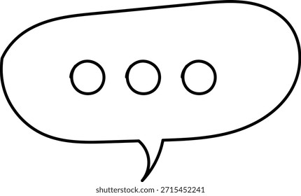 Symbolsatz für Chat-Meldungszeile. Sprechblase, Dialog, Chatbox, Meldungsbox Talk chat dünne Dialogsymbole. Ballon doodle Stil des Denkzeichens Symbol. Comicwolke für Sprachnachrichten.